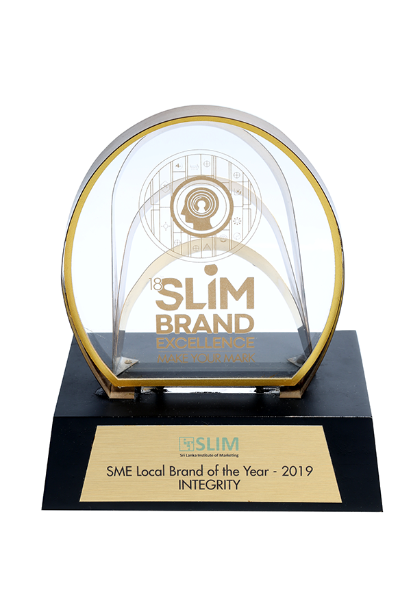SME Brand of the Year Gold Award at SLIM Brand Excellence 2019